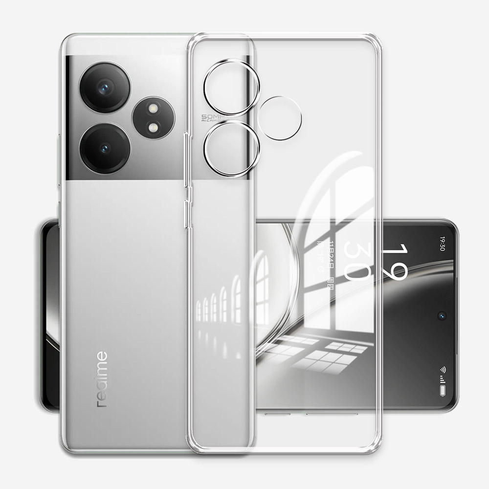 Realme gt 6t用の柔らかく透明なシリコンケース,耐 - Realme Gt 6 のレビューと価格